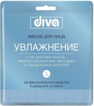 Маска для лица и шеи, Diva (Дива) 1 шт на тканевой основе увлажнение