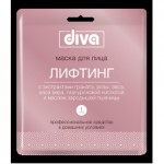 Маска для лица и шеи, Diva (Дива) 1 шт на тканевой основе лифтинг